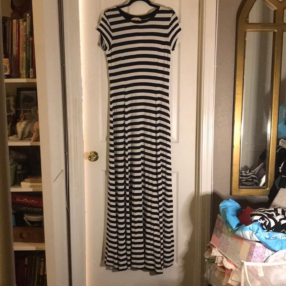 Michael Kors Striped Maxi Dress with Slit